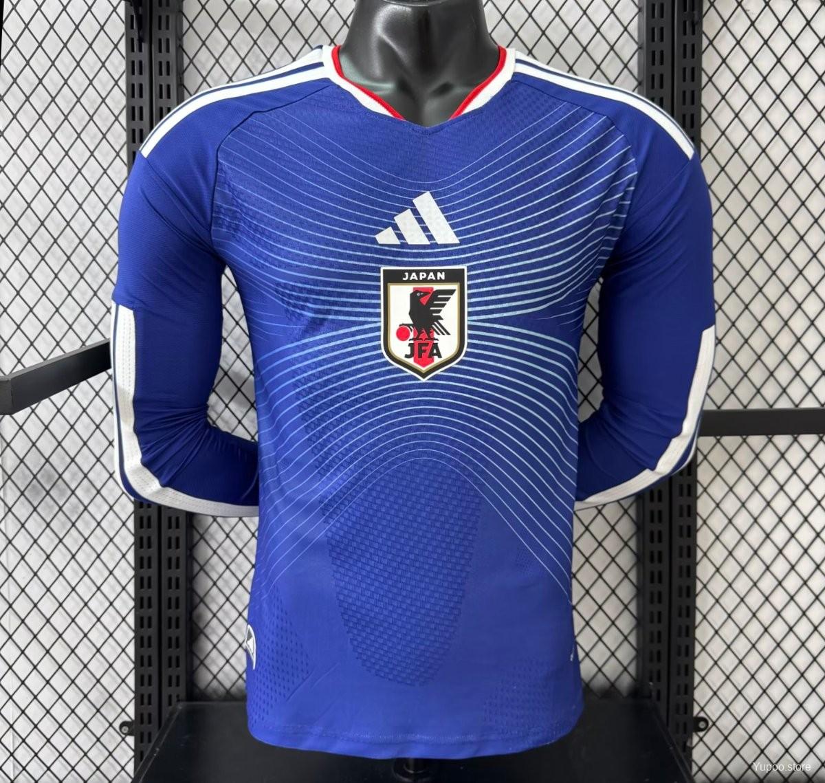 Camiseta de fútbol Japón 2026 LOCAL MANGA LARGA VERSION FAN
